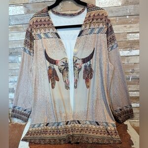New Southwestern Boho Bull Cardigan